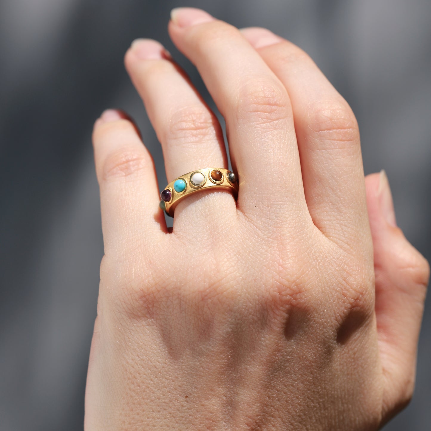 Delphi Ring in Gold Plated Brass