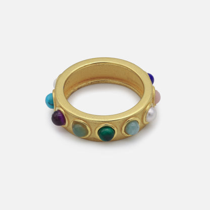 Delphi Ring in Gold Plated Brass