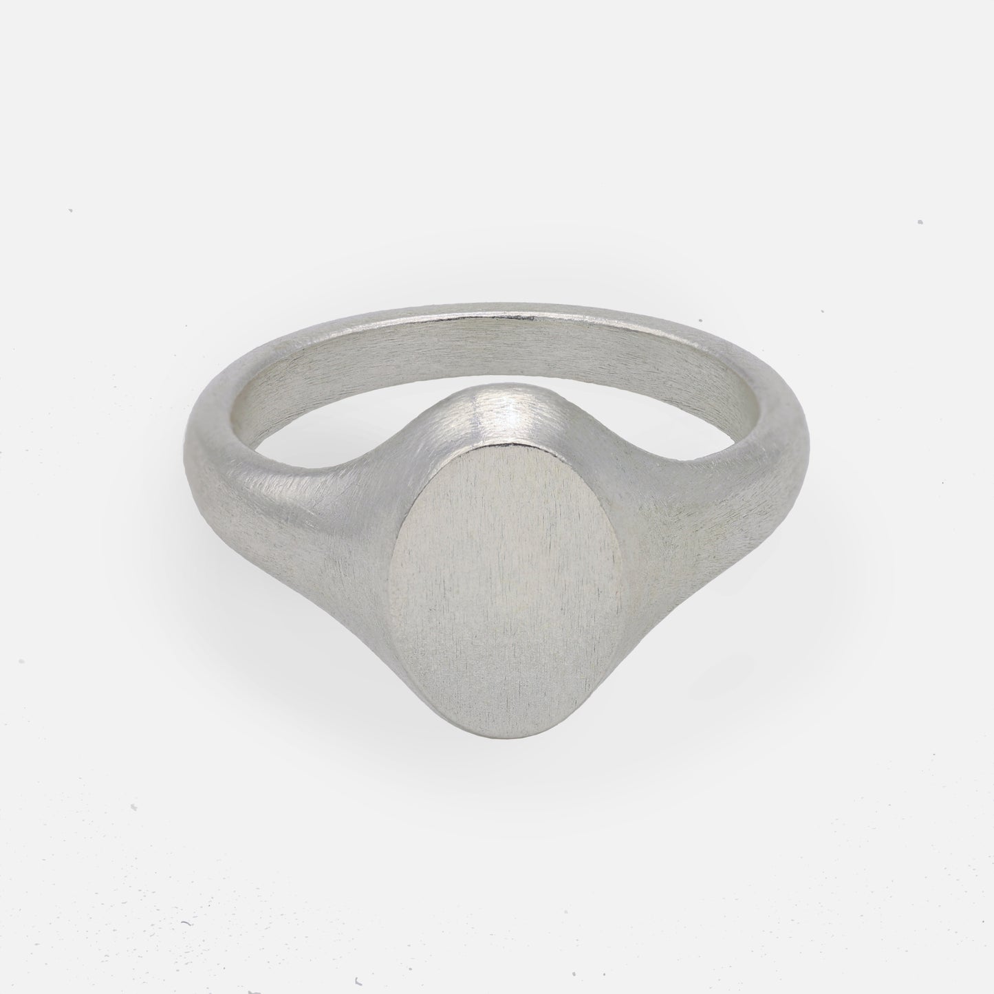 Textured Oval Signet Ring in Sterling Silver