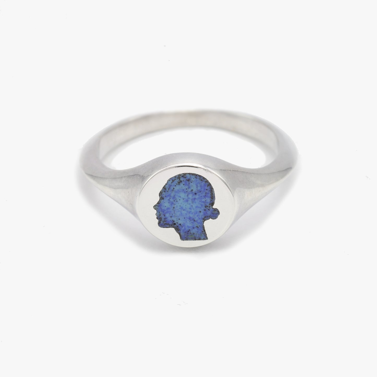 Speckled Blue Signet Ring