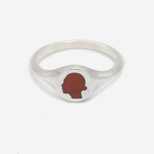 Copper Red Signet Ring