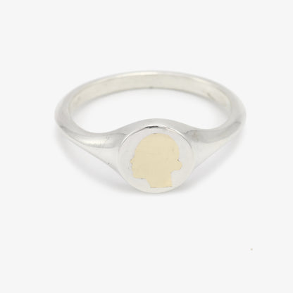 Gold Silhouette Signet Ring
