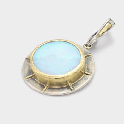 Opal Amulet Pendant in Mixed Metals