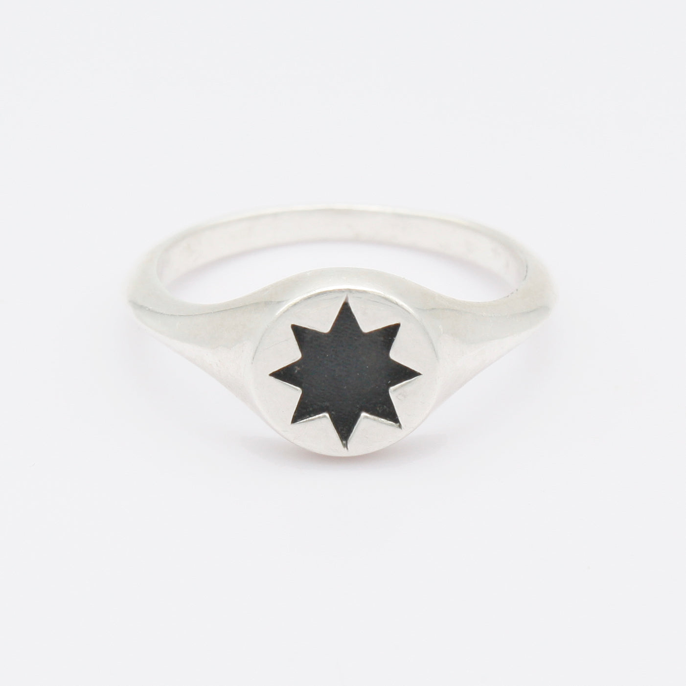 Sunburst Silhouette Signet Ring